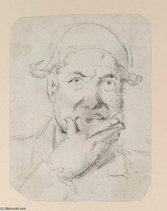 Wikioo.org - Die Enzyklopädie bildender Kunst - Malerei, Kunstwerk von Nathaniel Dance-Holland - Gesicht eines Mannes