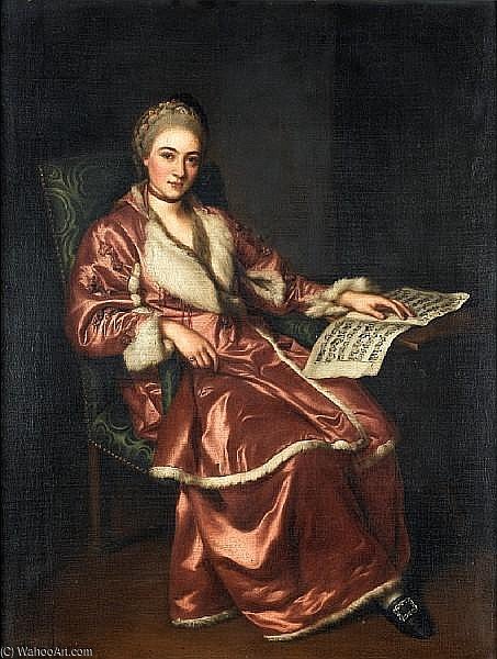 WikiOO.org - Encyclopedia of Fine Arts - Lukisan, Artwork Nathaniel Dance-Holland - Portrait Of A Lady
