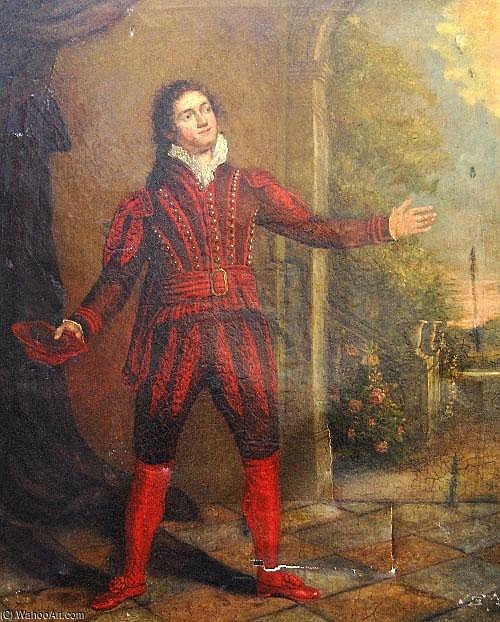 Wikioo.org - Encyklopedia Sztuk Pięknych - Malarstwo, Grafika Nathaniel Dance-Holland - Portrait Of An Actor Standing