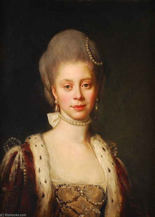 Wikioo.org - The Encyclopedia of Fine Arts - Painting, Artwork by Nathaniel Dance-Holland - Queen Consort To George Iii