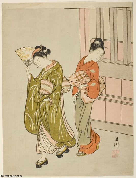 Wikioo.org - The Encyclopedia of Fine Arts - Painting, Artwork by Suzuki Harunobu - Eight Indoor Scenes