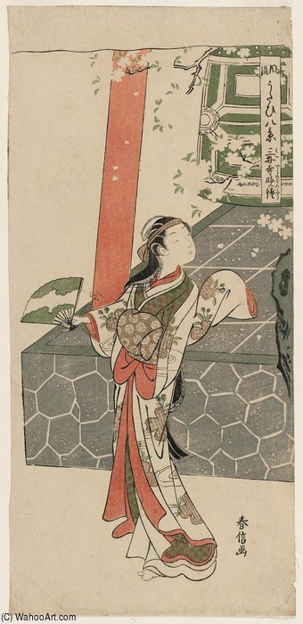 WikiOO.org - Enciklopedija likovnih umjetnosti - Slikarstvo, umjetnička djela Suzuki Harunobu - Evening Bell Of Miidera