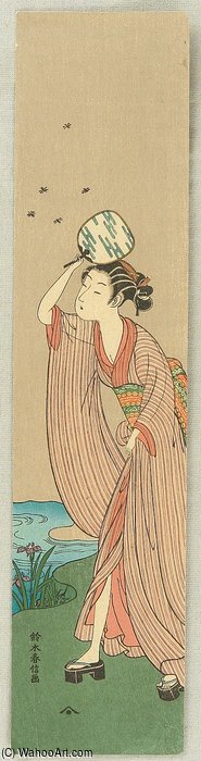 Wikioo.org - The Encyclopedia of Fine Arts - Painting, Artwork by Suzuki Harunobu - Firefly Hunting