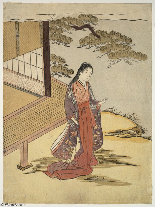 WikiOO.org - Encyclopedia of Fine Arts - Maľba, Artwork Suzuki Harunobu - Lady Komachi