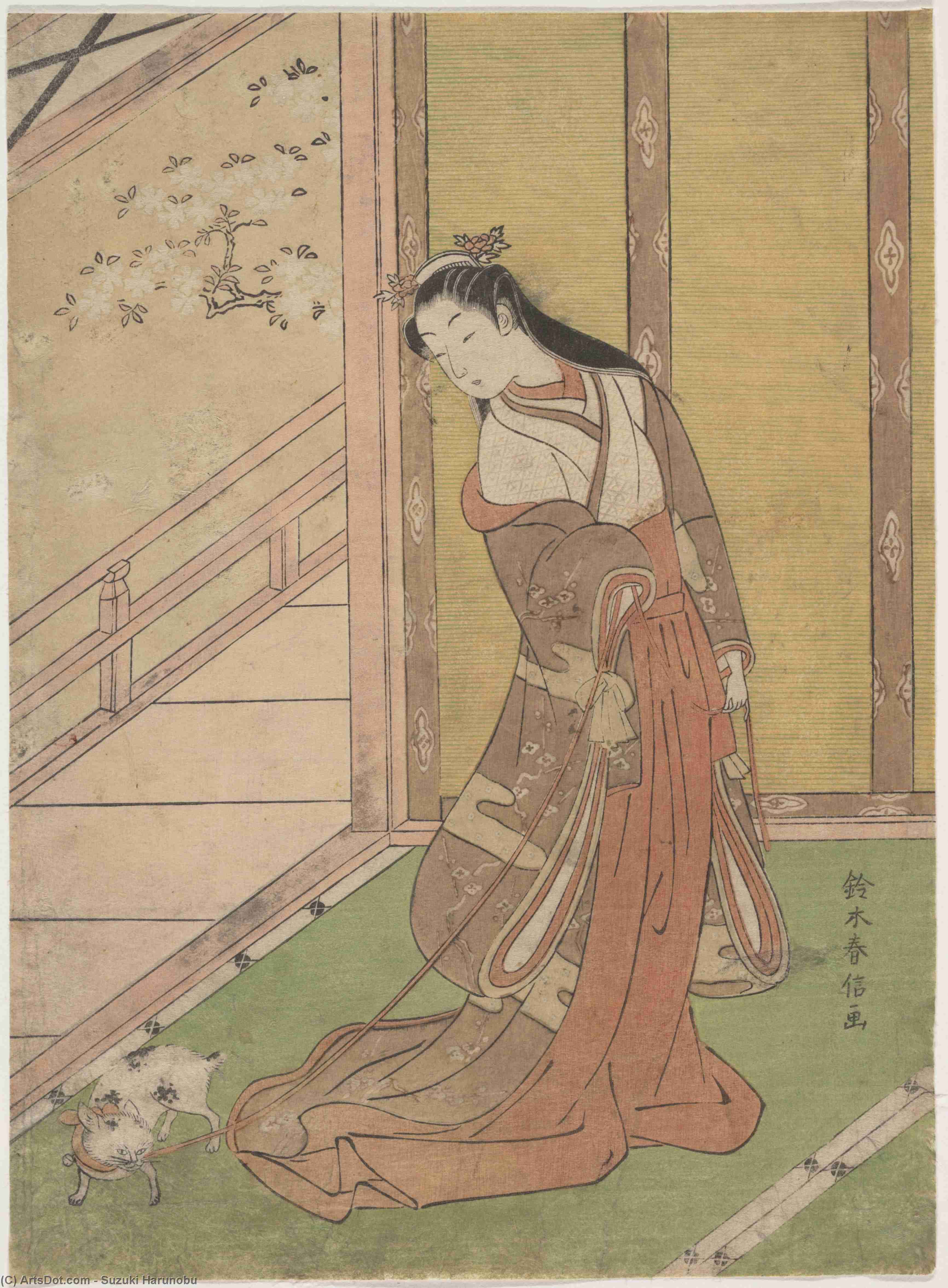 WikiOO.org - 百科事典 - 絵画、アートワーク Suzuki Harunobu - ザー 三番  王女