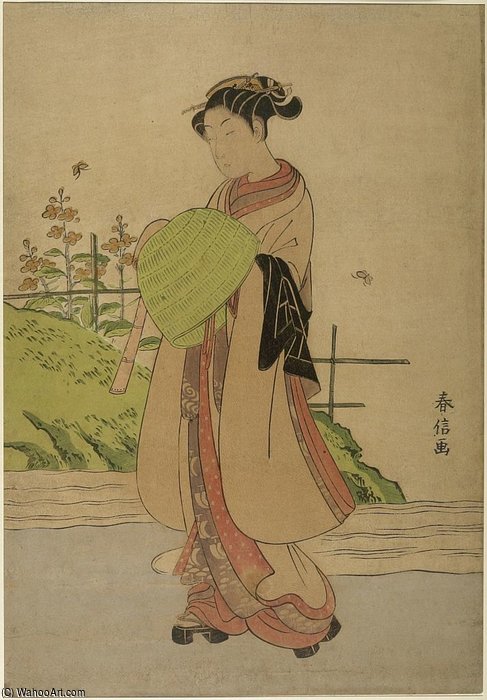 WikiOO.org - Enciklopedija dailės - Tapyba, meno kuriniai Suzuki Harunobu - Young Woman