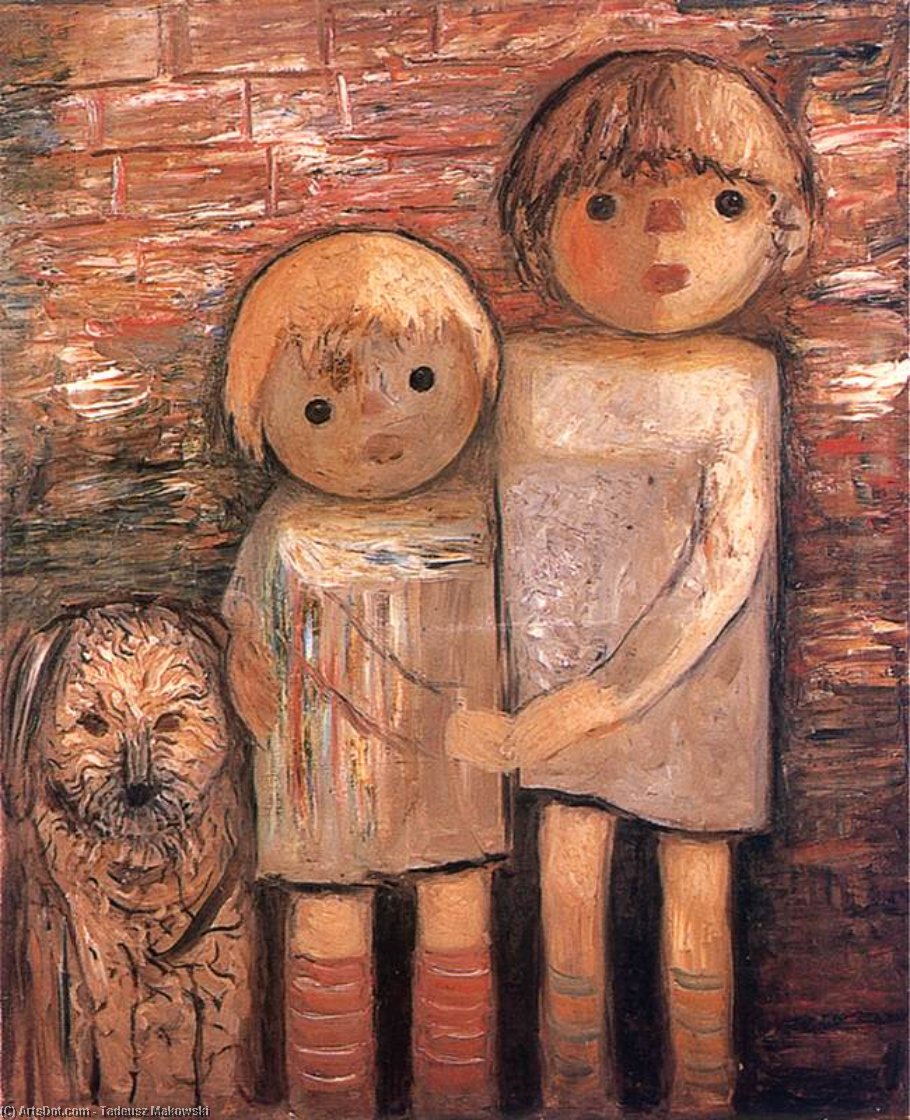 Wikioo.org - The Encyclopedia of Fine Arts - Painting, Artwork by Tadeusz Makowski - Dzieci
