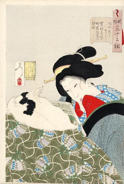 WikiOO.org - Encyclopedia of Fine Arts - Maalaus, taideteos Tsukioka Yoshitoshi - Looking Warm