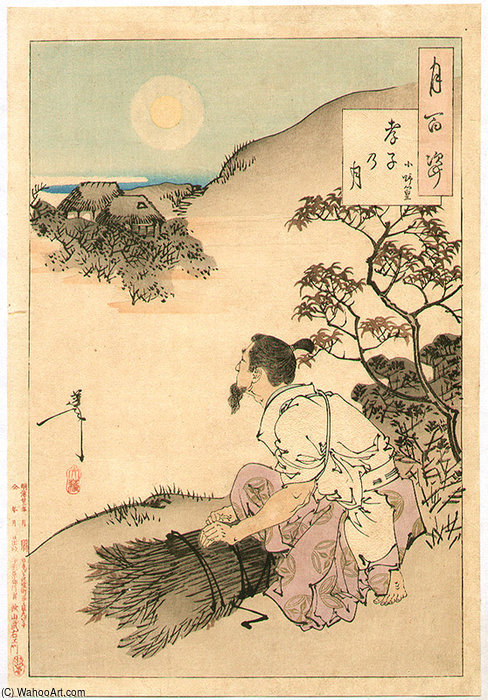 Wikioo.org - The Encyclopedia of Fine Arts - Painting, Artwork by Tsukioka Yoshitoshi - Moon Of The Filial Son