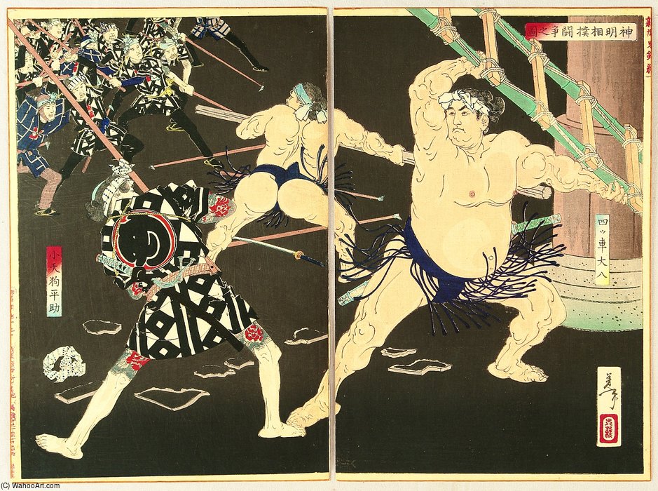 WikiOO.org - Енциклопедія образотворчого мистецтва - Живопис, Картини
 Tsukioka Yoshitoshi - New Selections Of Eastern Brocade Pictures