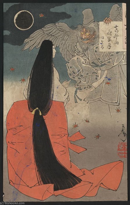 WikiOO.org – 美術百科全書 - 繪畫，作品 Tsukioka Yoshitoshi - 夜月 超过  安装  曼诺