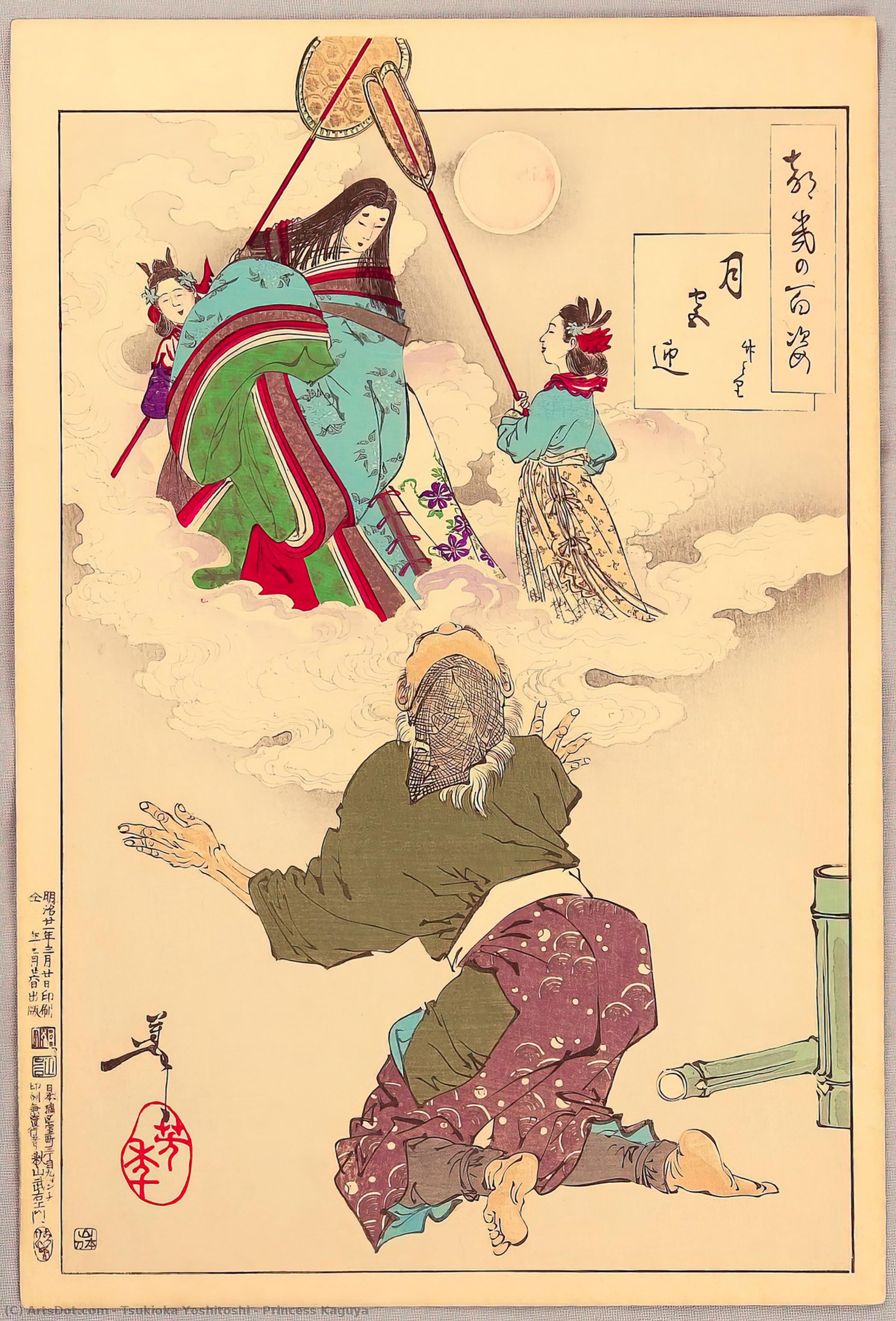 Wikioo.org - The Encyclopedia of Fine Arts - Painting, Artwork by Tsukioka Yoshitoshi - Princess Kaguya