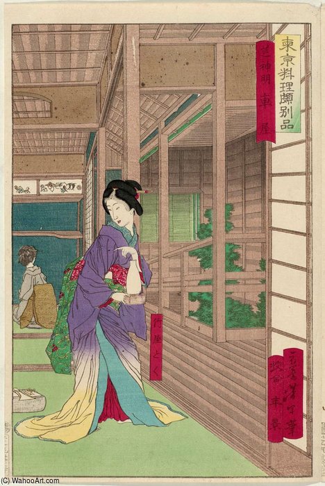 WikiOO.org - Encyclopedia of Fine Arts - Maľba, Artwork Tsukioka Yoshitoshi - Restaurant