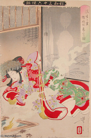 WikiOO.org - 百科事典 - 絵画、アートワーク Tsukioka Yoshitoshi - ザー ゴースト の の精神 Seigen