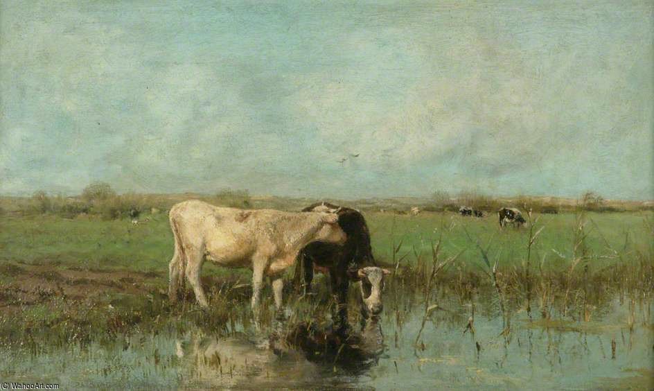 WikiOO.org – 美術百科全書 - 繪畫，作品 Willem Maris - 奶牛牧场在