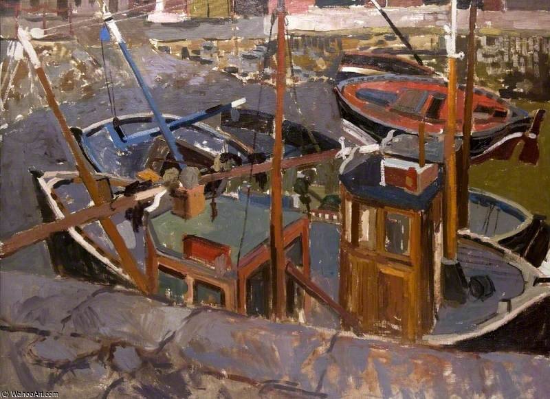 Wikioo.org - The Encyclopedia of Fine Arts - Painting, Artwork by William Bill Alexander - Boats, Gourdon