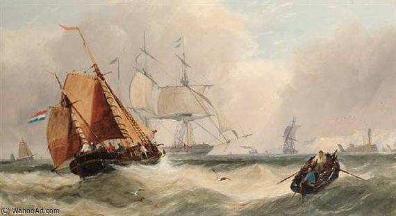 WikiOO.org - Εγκυκλοπαίδεια Καλών Τεχνών - Ζωγραφική, έργα τέχνης John Callow - Shipping In Heavy Sea