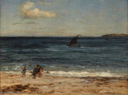Wikioo.org - The Encyclopedia of Fine Arts - Painting, Artwork by Joseph Henderson - On The Sea Shore