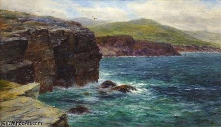 WikiOO.org - Encyclopedia of Fine Arts - Malba, Artwork Louis Bosworth Hurt - Cliffs Of Noss, Shetland