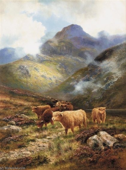 WikiOO.org - Enciklopedija likovnih umjetnosti - Slikarstvo, umjetnička djela Louis Bosworth Hurt - Coming Down From The Hills