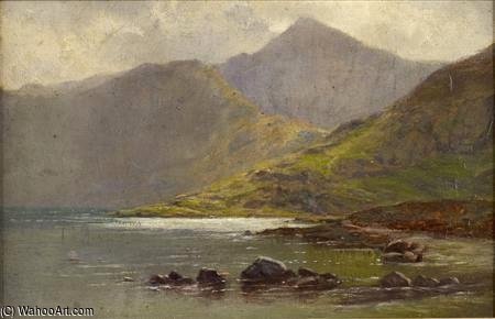 Wikoo.org - موسوعة الفنون الجميلة - اللوحة، العمل الفني Louis Bosworth Hurt - Mists Lifting Over A Highland Loch