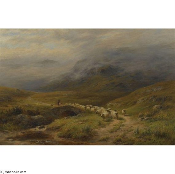 WikiOO.org - Encyclopedia of Fine Arts - Malba, Artwork Louis Bosworth Hurt - Morning - Near Crianlarich, Perthshire
