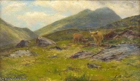 WikiOO.org - Encyclopedia of Fine Arts - Maľba, Artwork Louis Bosworth Hurt - On The Hills Glen Goil