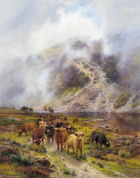 WikiOO.org - אנציקלופדיה לאמנויות יפות - ציור, יצירות אמנות Louis Bosworth Hurt - The Mountain Pass