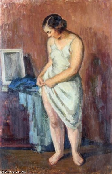 WikiOO.org - Encyclopedia of Fine Arts - Målning, konstverk Louis Ritman - Model Dressing