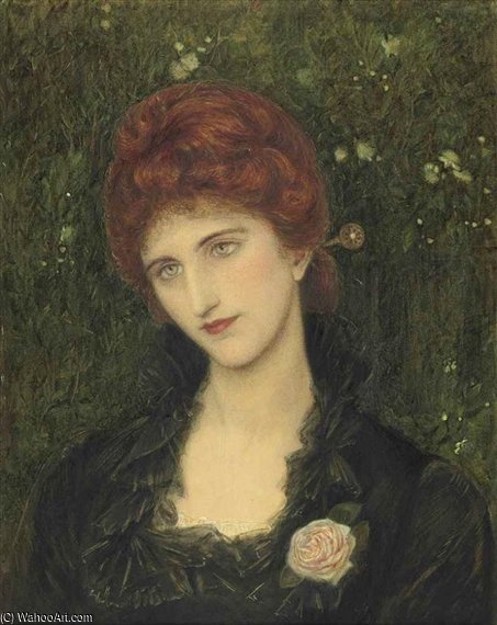 Wikioo.org - The Encyclopedia of Fine Arts - Painting, Artwork by Marie Spartali Stillman - Portrait Of A Lady