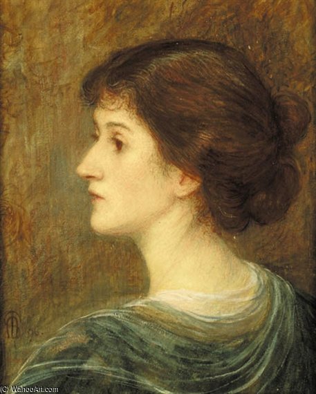 Wikioo.org - The Encyclopedia of Fine Arts - Painting, Artwork by Marie Spartali Stillman - Portrait Of Mrs W. St Clair Baddeley