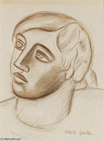WikiOO.org - Encyclopedia of Fine Arts - Maalaus, taideteos Mark Gertler - Portrait Of Jean Kemp Hogh