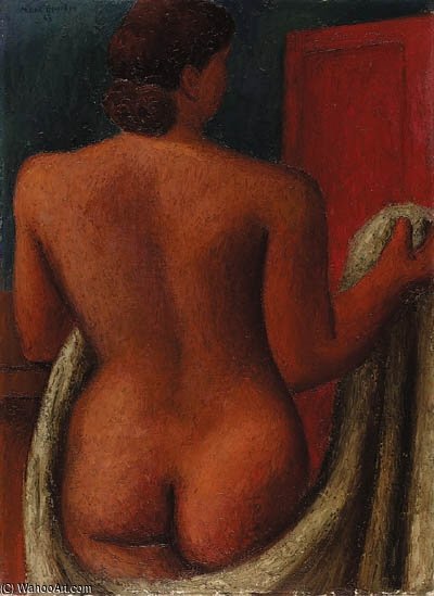 Wikoo.org - موسوعة الفنون الجميلة - اللوحة، العمل الفني Mark Gertler - Standing Nude
