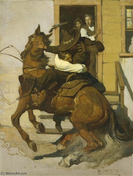 Wikioo.org - สารานุกรมวิจิตรศิลป์ - จิตรกรรม Nc Wyeth - But Sir Henry Never Stopped