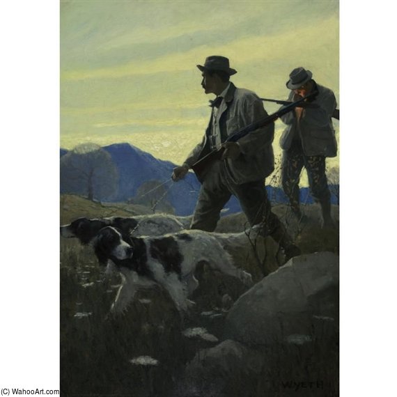 WikiOO.org - Εγκυκλοπαίδεια Καλών Τεχνών - Ζωγραφική, έργα τέχνης Nc Wyeth - Dawn Of The Open Season
