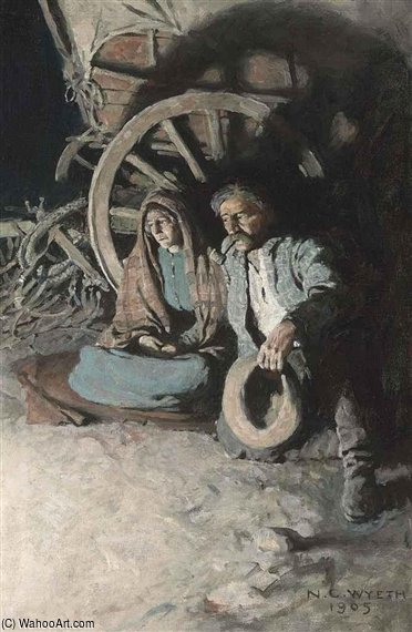 WikiOO.org - Encyclopedia of Fine Arts - Maleri, Artwork Nc Wyeth - It Was Such A Warm Little House, There,' Said She, Huskily