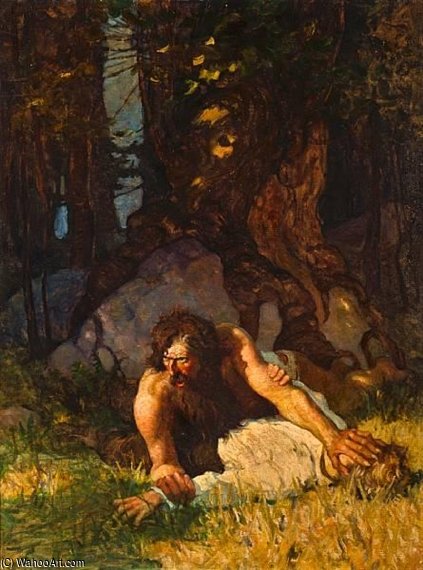 Wikioo.org - Encyklopedia Sztuk Pięknych - Malarstwo, Grafika Nc Wyeth - The Wild Man Of Tabor Island