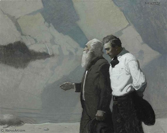 Wikioo.org - The Encyclopedia of Fine Arts - Painting, Artwork by Nc Wyeth - Think What Might Happen If It Was Not Protected By Those Hills