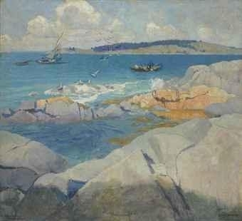 Wikioo.org - The Encyclopedia of Fine Arts - Painting, Artwork by Nc Wyeth - View Of Blubber Butt