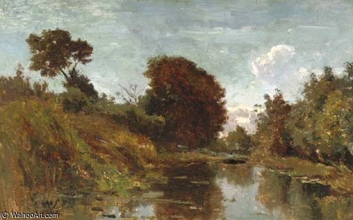 Wikioo.org - The Encyclopedia of Fine Arts - Painting, Artwork by Paul Joseph Constantine Gabriel - Rowing Along The River