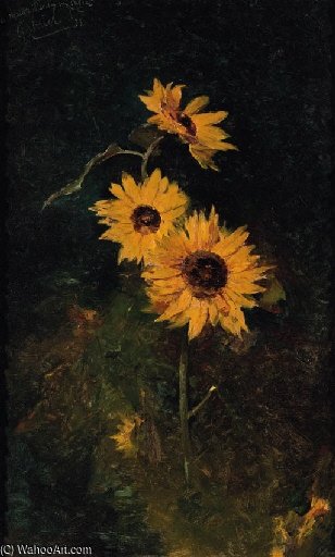 Wikioo.org - Bách khoa toàn thư về mỹ thuật - Vẽ tranh, Tác phẩm nghệ thuật Paul Joseph Constantine Gabriel - Sunflowers