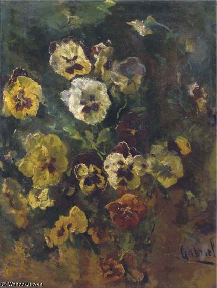 Wikioo.org - Bách khoa toàn thư về mỹ thuật - Vẽ tranh, Tác phẩm nghệ thuật Paul Joseph Constantine Gabriel - Vibrant Violets