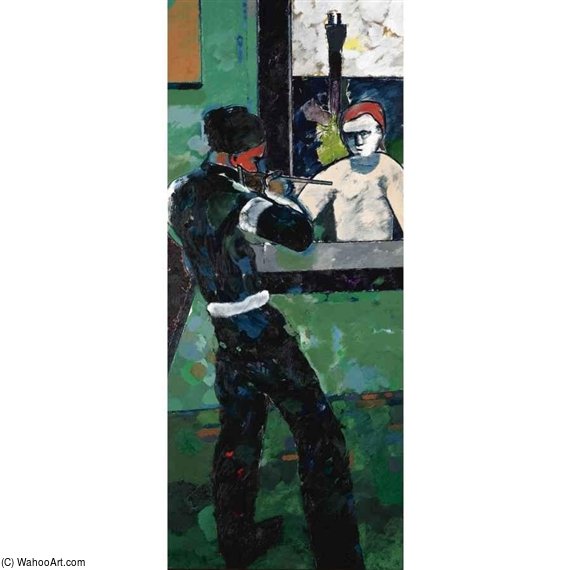 WikiOO.org - Енциклопедия за изящни изкуства - Живопис, Произведения на изкуството Ronald Brooks Kitaj - Starting A War