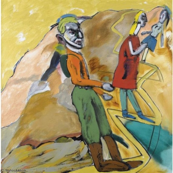 WikiOO.org - Encyclopedia of Fine Arts - Lukisan, Artwork Ronald Brooks Kitaj - The Mountain Footpath