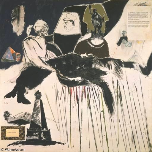 Wikioo.org – L'Enciclopedia delle Belle Arti - Pittura, Opere di Ronald Brooks Kitaj - L omicidio di Rosa Luxemburg