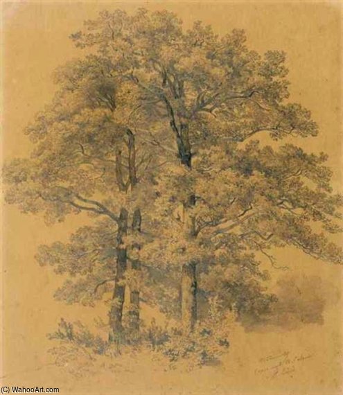 WikiOO.org - Енциклопедия за изящни изкуства - Живопис, Произведения на изкуството Robert Zund - Three Trees