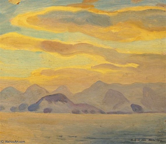 WikiOO.org - Encyclopedia of Fine Arts - Maľba, Artwork Rockwell Kent - Alaska Impression