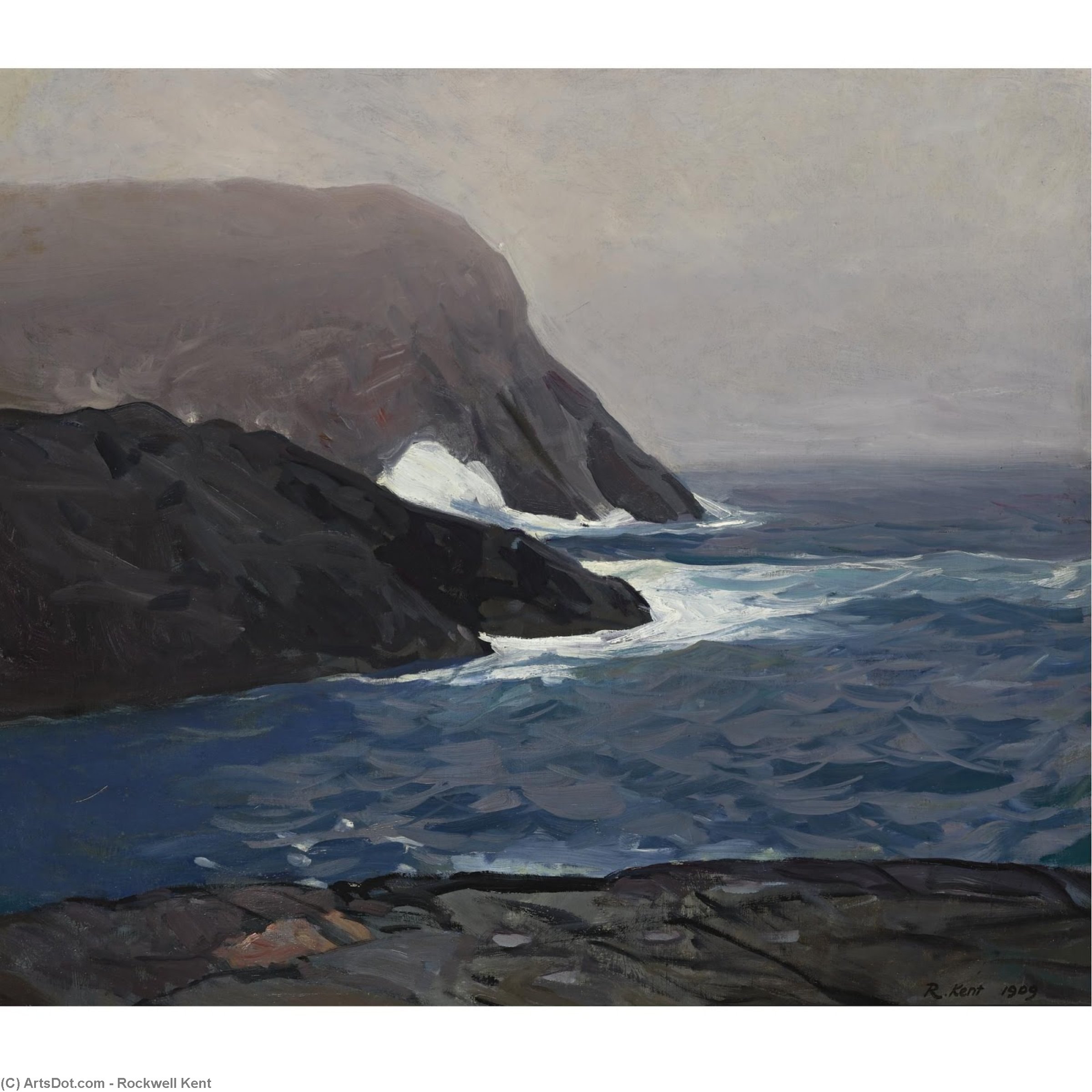 Wikioo.org - The Encyclopedia of Fine Arts - Painting, Artwork by Rockwell Kent - Blackhead, Monhegan Island, Maine
