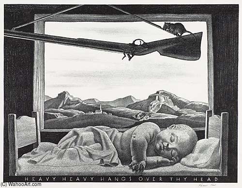 Wikioo.org - The Encyclopedia of Fine Arts - Painting, Artwork by Rockwell Kent - Heavy, Heavy Hangs Over Thy Head
