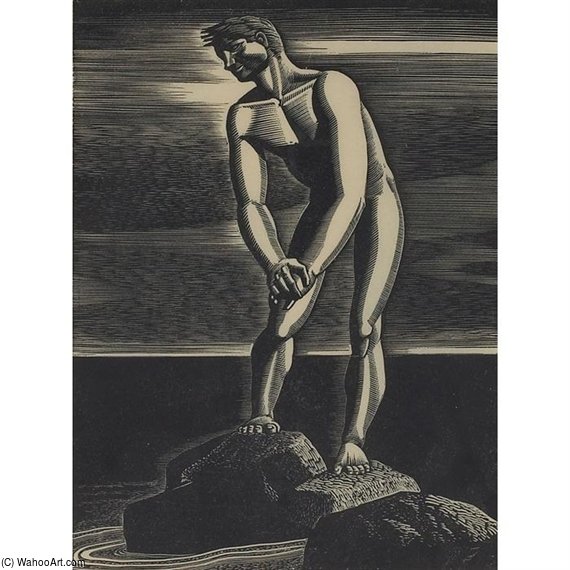 WikiOO.org - Encyclopedia of Fine Arts - Maleri, Artwork Rockwell Kent - Reverie